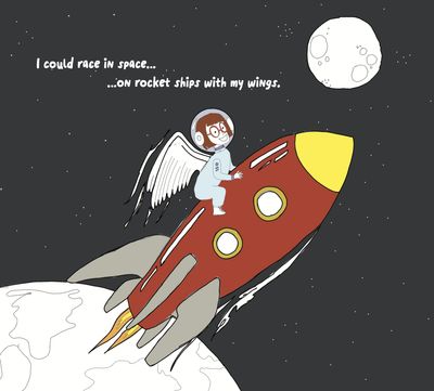 I could race in space on rocket ships with my wings